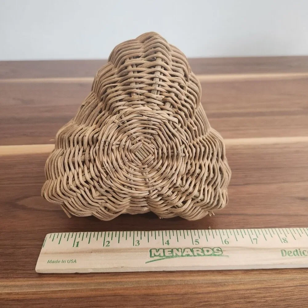 Antique Primitive Buttock Basket With Lid Snake Charmer Fisherman Garlic Vintage - Picture 13 of 14